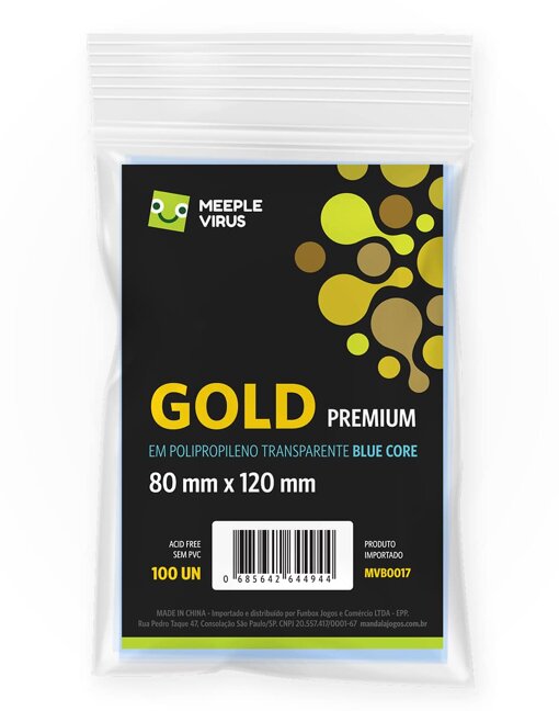 Sleeves GOLD PREMIUM 80 x 120 mm (Blue Core)-0