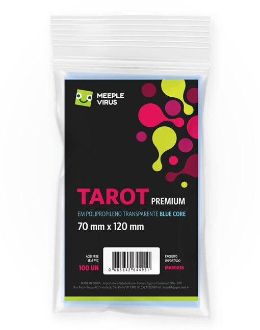 Sleeves TAROT PREMIUM 70 x 120 mm (Blue Core)-0