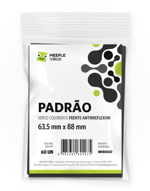 Sleeves PADRÃO PRETO 63.5 x 88mm-0
