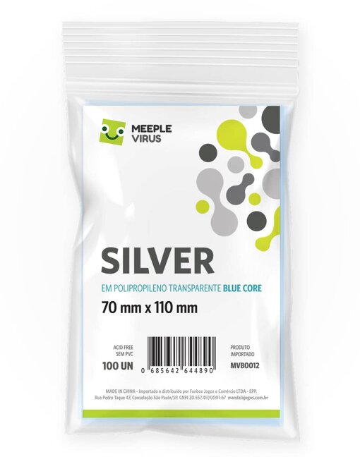 Sleeves SILVER 70 x 110mm (Blue Core)-0
