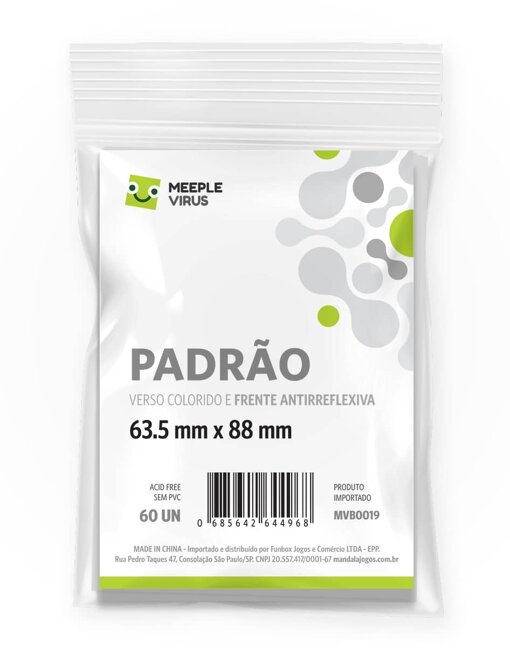 Sleeves PADRÃO BRANCO 63.5 x 88mm-0