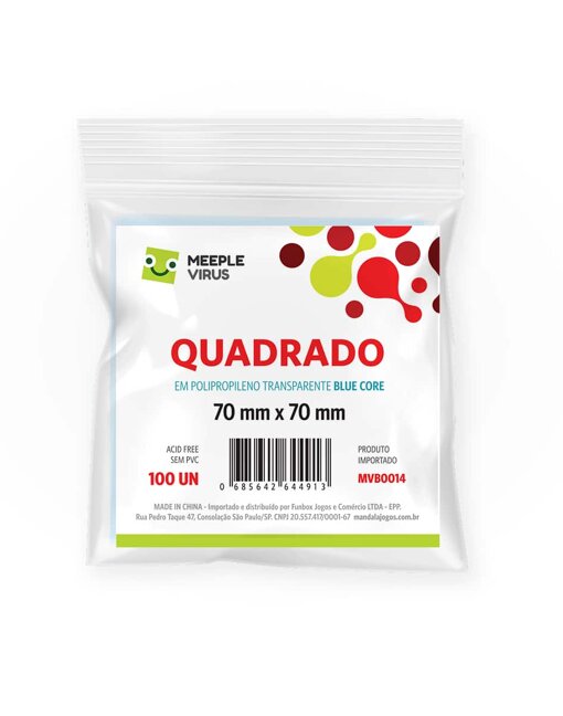 Sleeves QUADRADO 70 x 70mm (Blue Core)-0