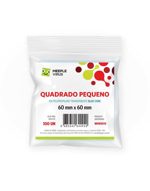 Sleeves QUADRADO PEQUENO 60 x 60mm (Blue Core)-0